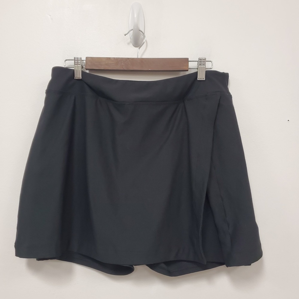 Outdoor Voices Womens Pull On Pickleball Tennis Skort Size XL Black Athletic